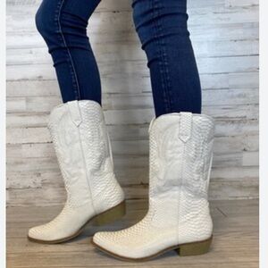 White cowboy boots
